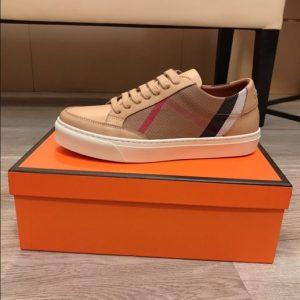 Burberry House Check Cotton and Leather Sneakers - BS06