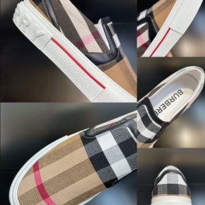 Burberry Exaggerated Check Cotton Sneakers - BS113