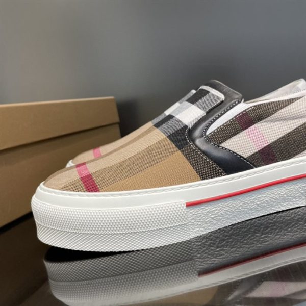 Burberry Exaggerated Check Cotton Sneakers - BS113