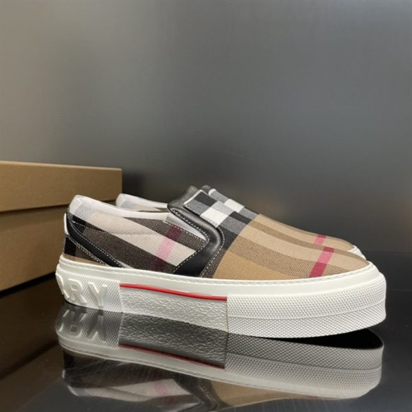 Burberry Exaggerated Check Cotton Sneakers - BS113