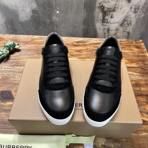 Burberry Leather, Suede and Check Cotton Sneakers - BS115