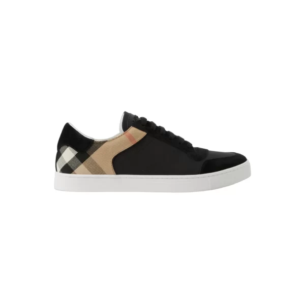 Burberry Leather, Suede and House Check Cotton Sneakers - BS11