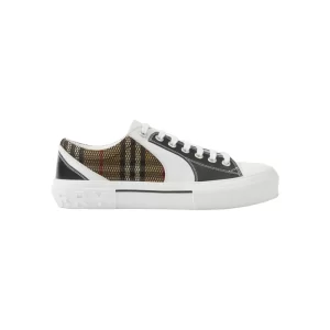 Burberry Vintage Check Cotton, Mesh and Leather Sneakers – BS19