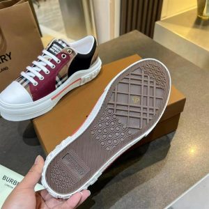 Burberry Vintage Check Cotton, Mesh and Leather Sneakers – BS20