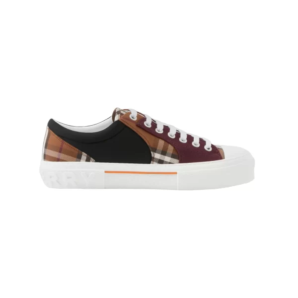 Burberry Vintage Check Cotton, Mesh and Leather Sneakers – BS20