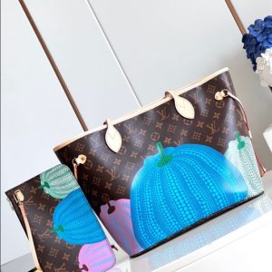 LV x YK Neverfull MM Tote Bags - L05