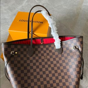 Louis Vuitton Neverfull MM Damier Ebene Canvas Tote Bags - L08