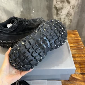 Balenciaga Bouncer Screw Sneaker In Black Mesh and Nylon - GS37