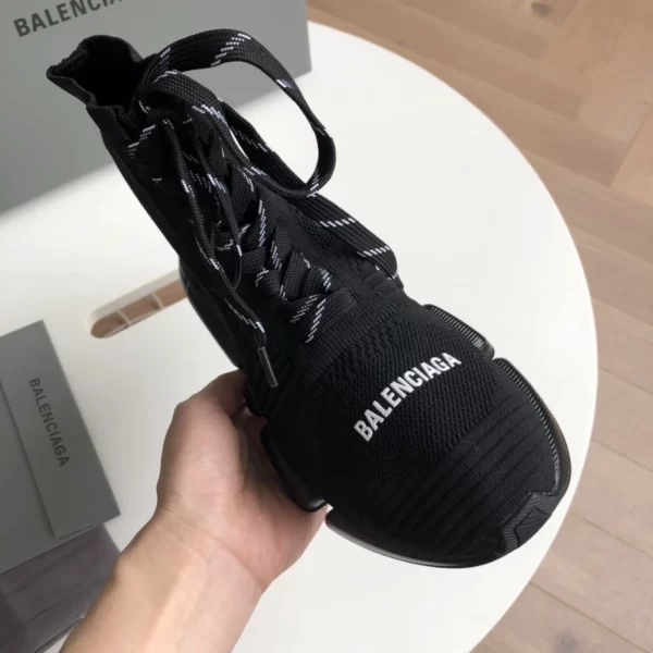 Balenciaga Speed 2.0 Lace-Up Recycled Knit Sneaker in Black - GS50