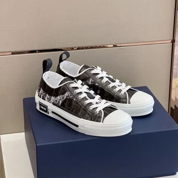 Dior B23 Low-Top Sneaker In Black and White - DS26