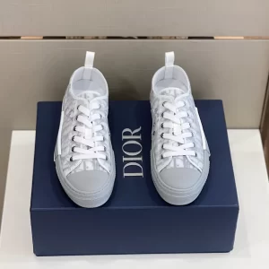 Dior B23 Low-Top Sneaker In White and Navy Blue - DS24