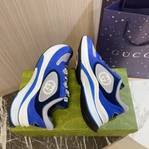 Gucci Run Sneaker In Blue Suede - CS12