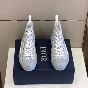 Dior B23 High-Top Sneaker In White And Navy Blue - DS30