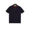 Gucci Cotton Piquet Polo with Web Collar - GT02 (1)