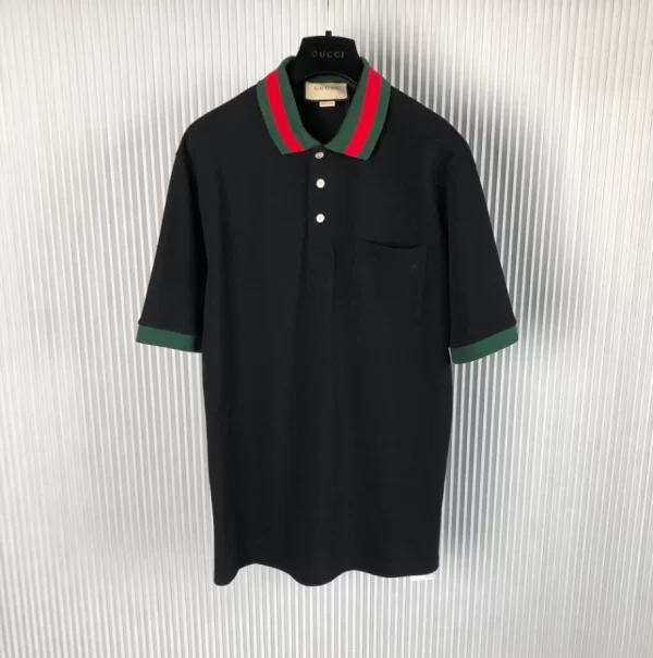 Gucci Cotton Piquet Polo with Web Collar - GT02