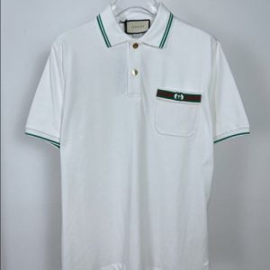 Gucci Cotton Polo With Web and Interlocking G - GT10