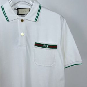 Gucci Cotton Polo With Web and Interlocking G - GT10