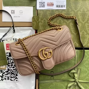 Gucci Marmont Small Shoulder Bag In Dusty Pink - GH20