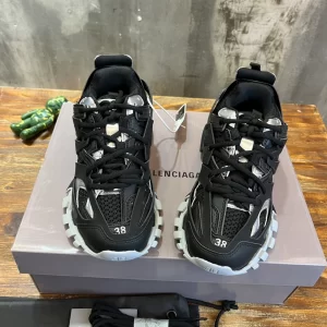 Balenciaga Track Sneaker In Black and Silver - GS70