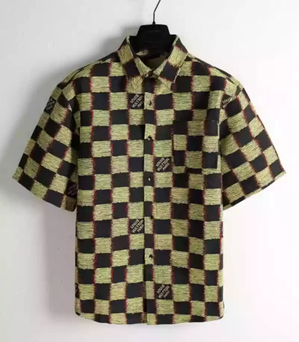 Louis Vuitton Short-Sleeved Damier Wool Shirt - LST05