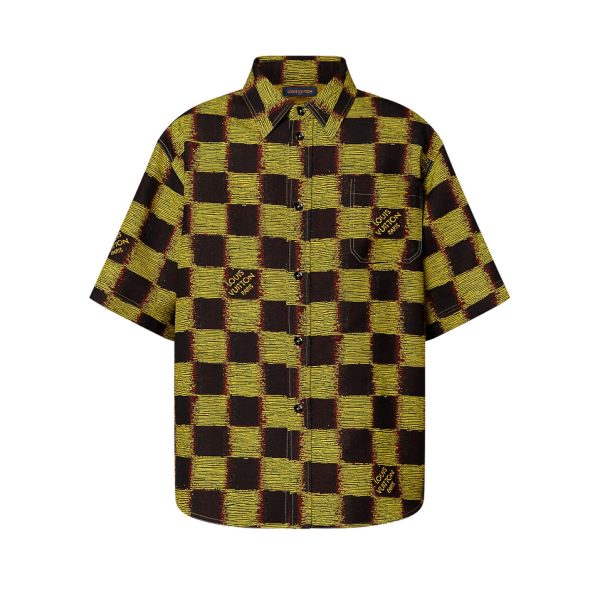 Louis Vuitton Short-Sleeved Damier Wool Shirt - LST05 (1)