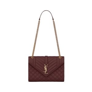 Saint Laurent Medium Envelope in Matelassé Lambskin Bag - YSL32