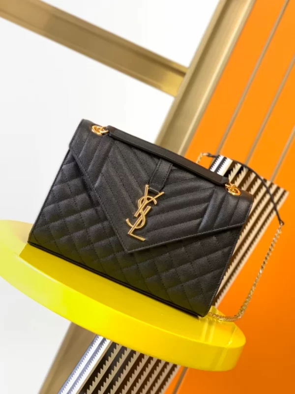 Saint Laurent Medium Envelope in Matelassé Lambskin Bag - YSL33