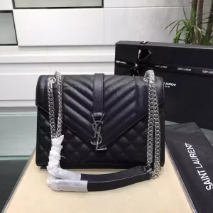 Saint Laurent Medium Envelope in Matelassé Lambskin Bag - YSL35