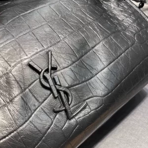 Saint Laurent Niki Medium Shopping Bag in Crocodile-Embossed Leather - YST15