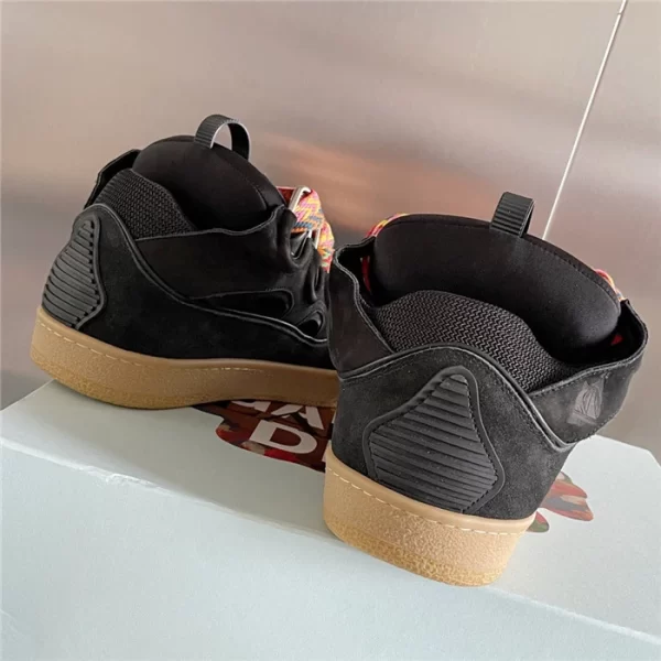 Lanvin Leather Curb Sneaker in Black - LV06