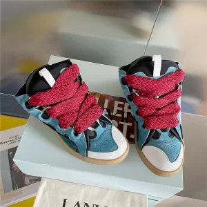 Lanvin Leather Curb Sneaker in Blue - LV18