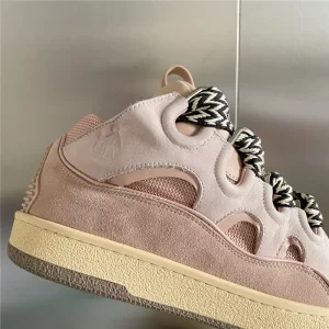 Lanvin Leather Curb Sneaker in Light Pink - LV04