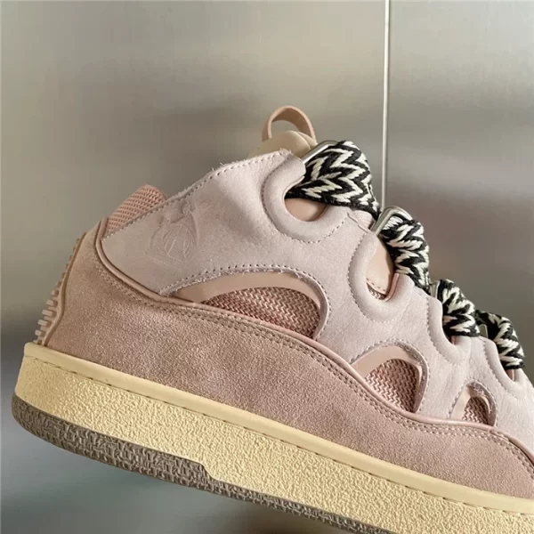 Lanvin Leather Curb Sneaker in Light Pink - LV04