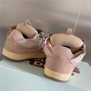 Lanvin Leather Curb Sneaker in Light Pink - LV04