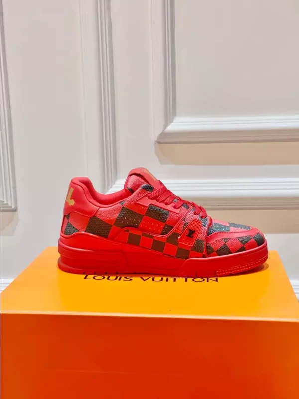 Louis Vuitton Trainer Sneakers In Red - LS102