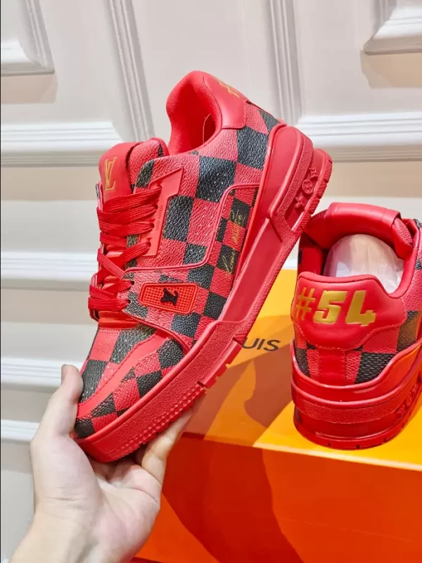 Louis Vuitton Trainer Sneakers In Red - LS102