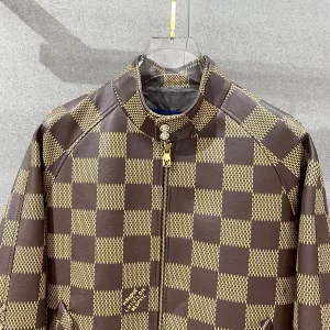 LV Damier Leather Harrington Jacket- LK13