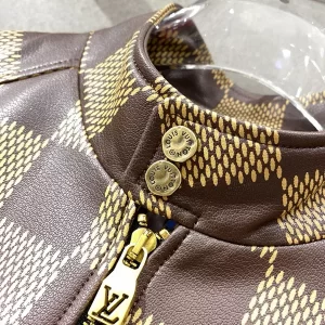 LV Damier Leather Harrington Jacket- LK13