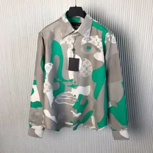 Louis Vuitton Printed Cotton Fil Coupe Overshirt - LST06