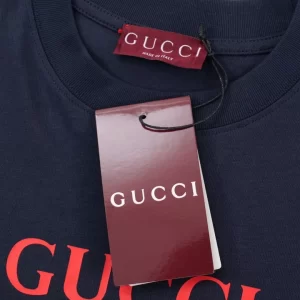 Cotton Jersey T-Shirt With Gucci Print - GT37