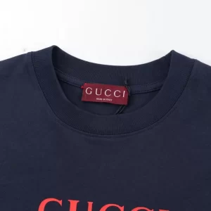 Cotton Jersey T-Shirt With Gucci Print - GT37