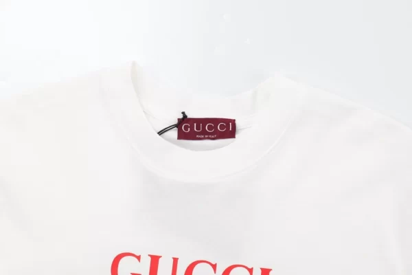 Cotton Jersey T-Shirt With Gucci Print - GT39