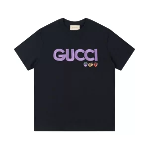 Cotton Jersey T-Shirt With Gucci Print - GT40