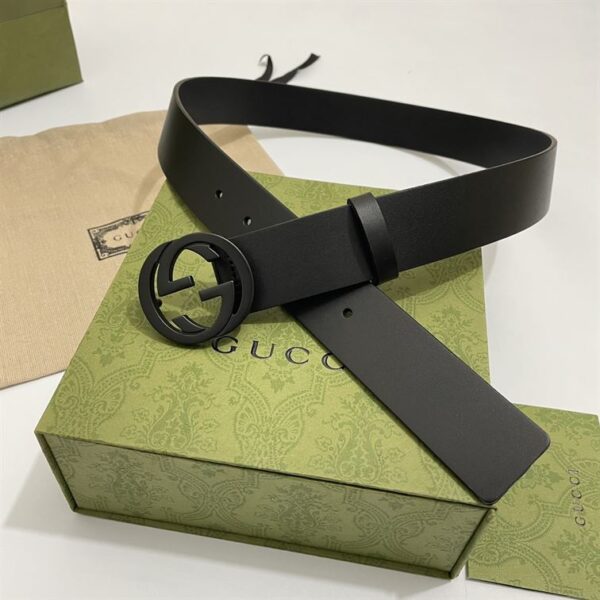 GG Leather Belt With Interlocking G - GB10