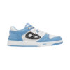 Dior B57 Low-Top Sneaker Light Blue and White Smooth Calfskin with Beige and Black Dior Oblique Jacquard - DS64