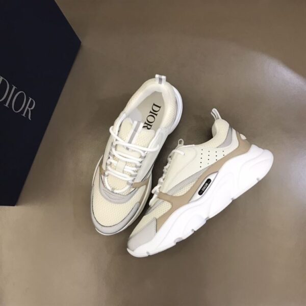 Dior B22 Sneaker Cream Beige White Calfskin - DS66