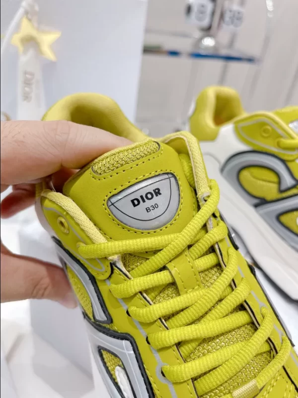 Dior B30 Sneaker Light Yellow Mesh and Technical Fabric - DS85