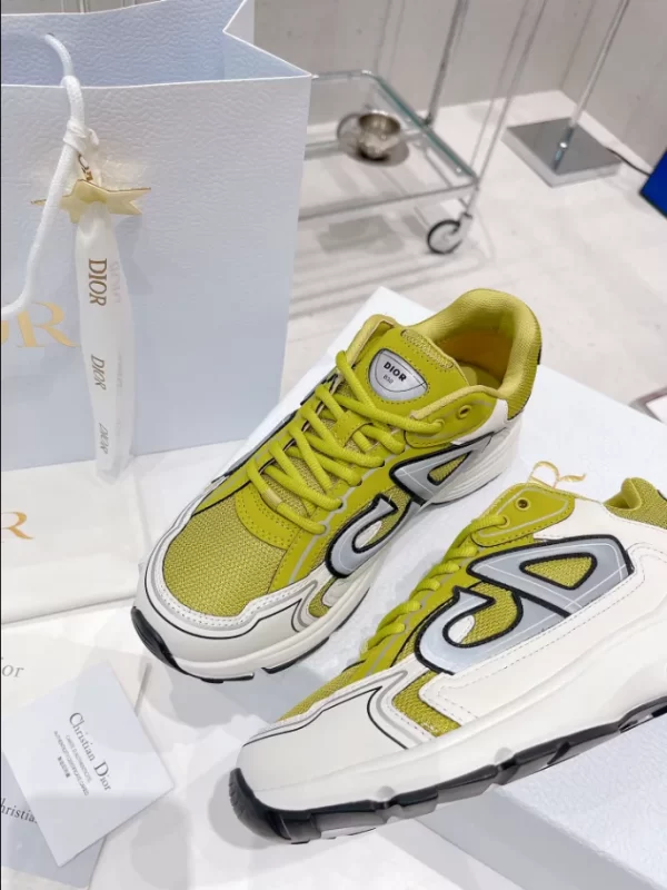 Dior B30 Sneaker Light Yellow Mesh and Technical Fabric - DS85