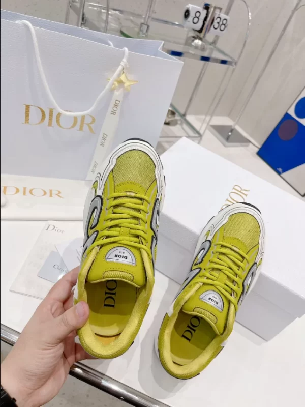 Dior B30 Sneaker Light Yellow Mesh and Technical Fabric - DS85