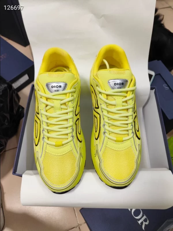 Dior B30 Sneaker Yellow Mesh and Technical Fabric - DS87